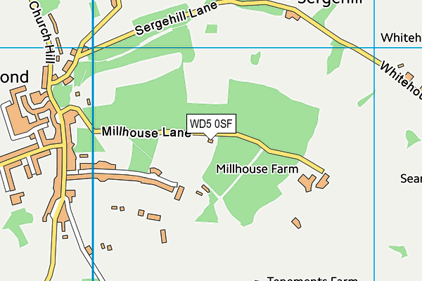 WD5 0SF map - OS VectorMap District (Ordnance Survey)