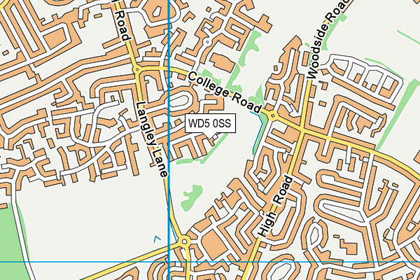 WD5 0SS map - OS VectorMap District (Ordnance Survey)