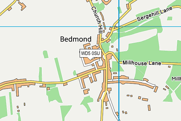 WD5 0SU map - OS VectorMap District (Ordnance Survey)