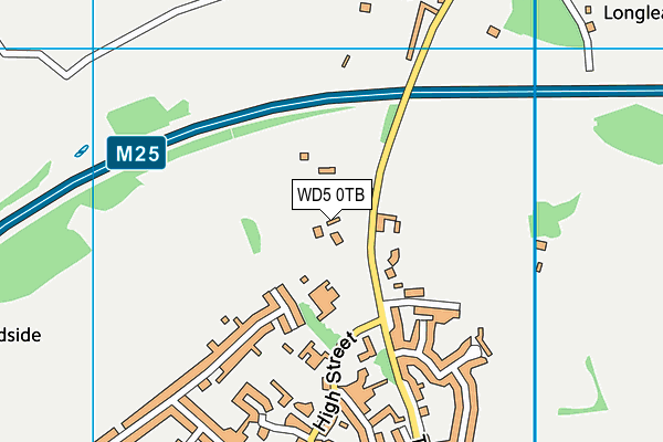 WD5 0TB map - OS VectorMap District (Ordnance Survey)