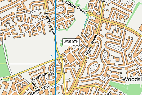 WD5 0TH map - OS VectorMap District (Ordnance Survey)