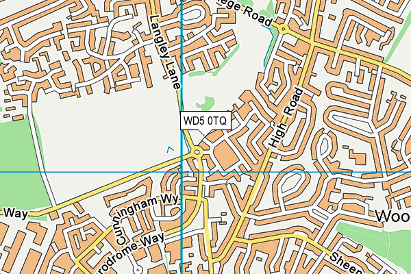 WD5 0TQ map - OS VectorMap District (Ordnance Survey)