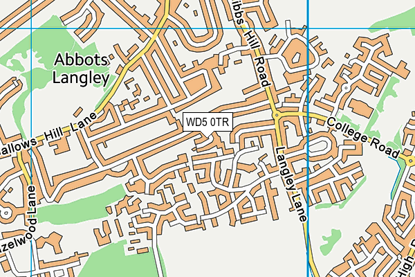WD5 0TR map - OS VectorMap District (Ordnance Survey)