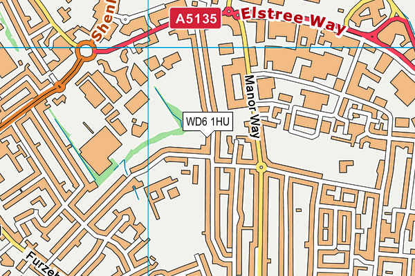 WD6 1HU map - OS VectorMap District (Ordnance Survey)