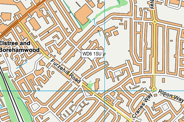 WD6 1SU map - OS VectorMap District (Ordnance Survey)