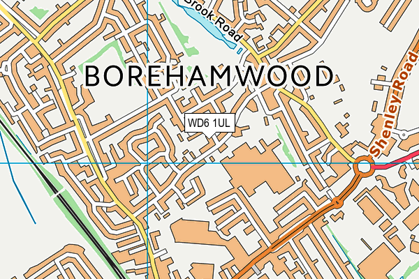 WD6 1UL map - OS VectorMap District (Ordnance Survey)