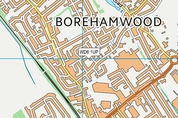 WD6 1UP map - OS VectorMap District (Ordnance Survey)