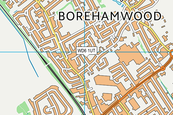 WD6 1UT map - OS VectorMap District (Ordnance Survey)