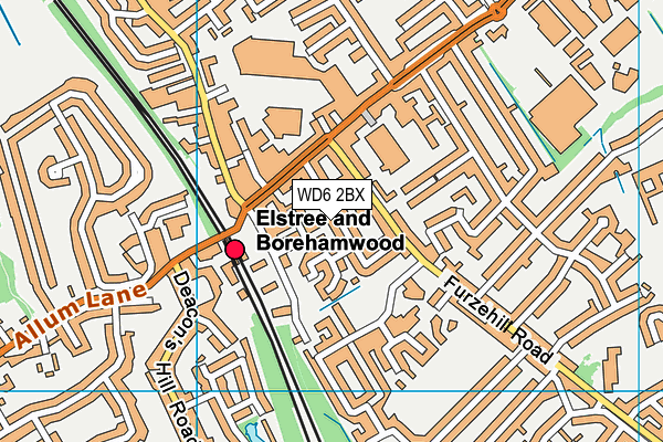 WD6 2BX map - OS VectorMap District (Ordnance Survey)