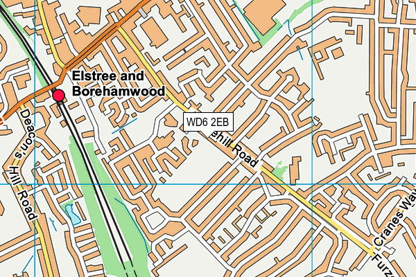 WD6 2EB map - OS VectorMap District (Ordnance Survey)