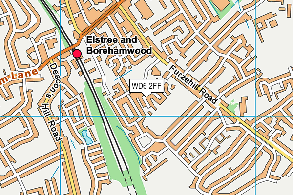 WD6 2FF map - OS VectorMap District (Ordnance Survey)