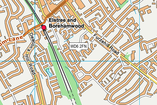 WD6 2FN map - OS VectorMap District (Ordnance Survey)