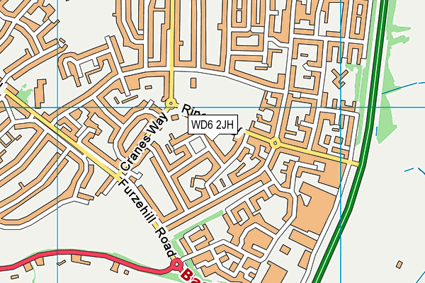 WD6 2JH map - OS VectorMap District (Ordnance Survey)