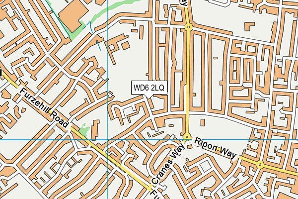 WD6 2LQ map - OS VectorMap District (Ordnance Survey)