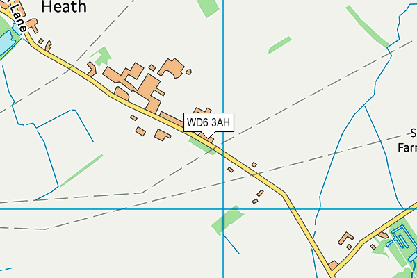 WD6 3AH map - OS VectorMap District (Ordnance Survey)