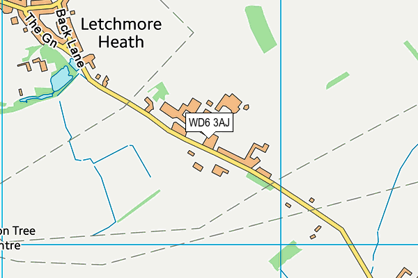 Aldenham Prep School (Button Field) map (WD6 3AJ) - OS VectorMap District (Ordnance Survey)