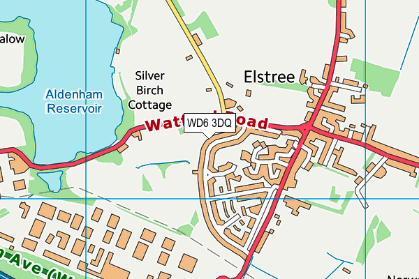 WD6 3DQ map - OS VectorMap District (Ordnance Survey)