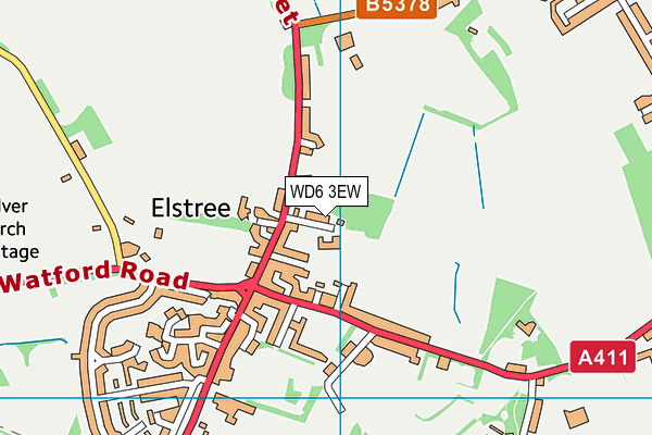 St Nicholas Elstree Church of England VA Primary School map (WD6 3EW) - OS VectorMap District (Ordnance Survey)