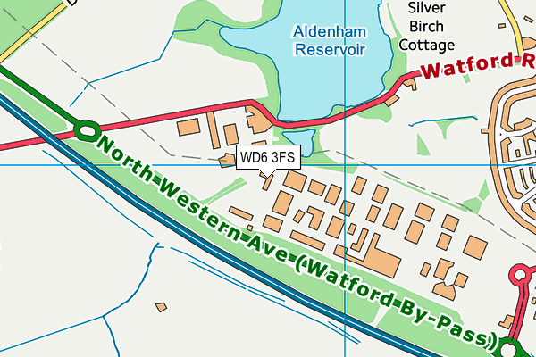 WD6 3FS map - OS VectorMap District (Ordnance Survey)