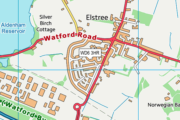 WD6 3HR map - OS VectorMap District (Ordnance Survey)
