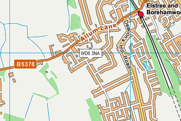 WD6 3NA map - OS VectorMap District (Ordnance Survey)