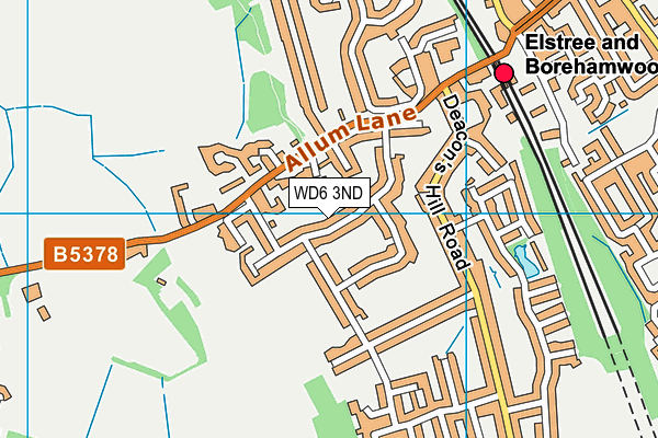 WD6 3ND map - OS VectorMap District (Ordnance Survey)