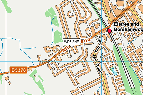 WD6 3NE map - OS VectorMap District (Ordnance Survey)