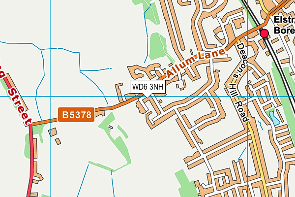 WD6 3NH map - OS VectorMap District (Ordnance Survey)