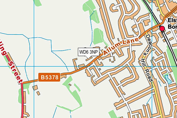 WD6 3NP map - OS VectorMap District (Ordnance Survey)