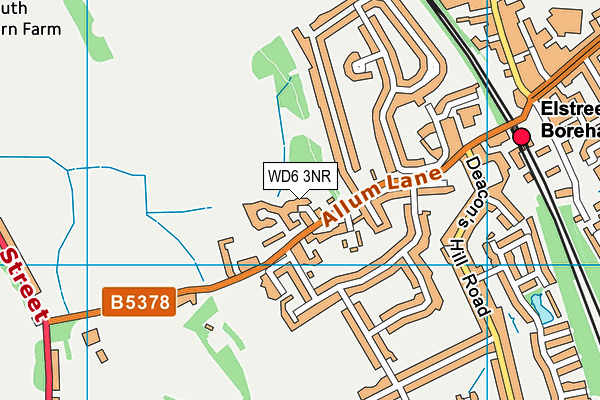 WD6 3NR map - OS VectorMap District (Ordnance Survey)