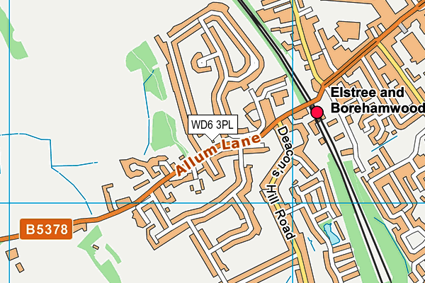WD6 3PL map - OS VectorMap District (Ordnance Survey)