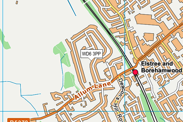 WD6 3PP map - OS VectorMap District (Ordnance Survey)