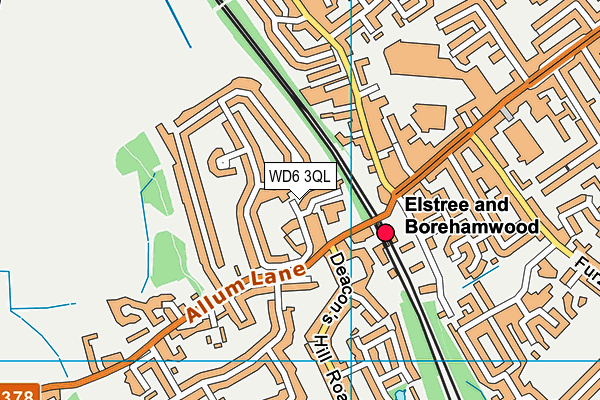 WD6 3QL map - OS VectorMap District (Ordnance Survey)