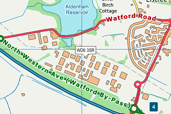 WD6 3SR map - OS VectorMap District (Ordnance Survey)