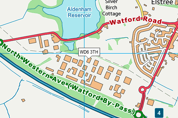 WD6 3TH map - OS VectorMap District (Ordnance Survey)