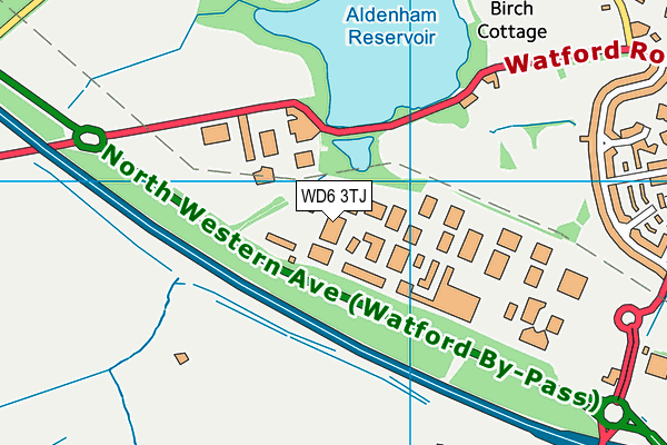 WD6 3TJ map - OS VectorMap District (Ordnance Survey)