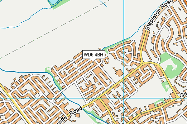 WD6 4BH map - OS VectorMap District (Ordnance Survey)
