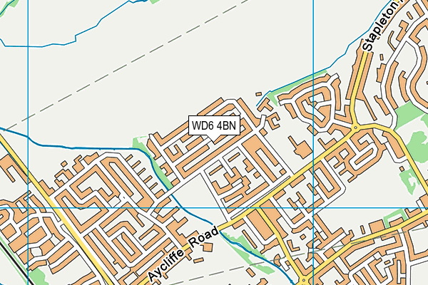 WD6 4BN map - OS VectorMap District (Ordnance Survey)
