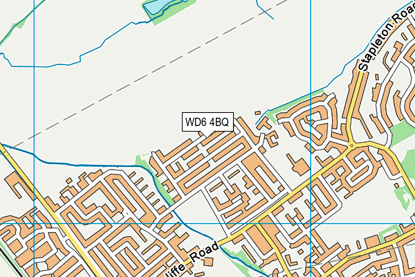 WD6 4BQ map - OS VectorMap District (Ordnance Survey)