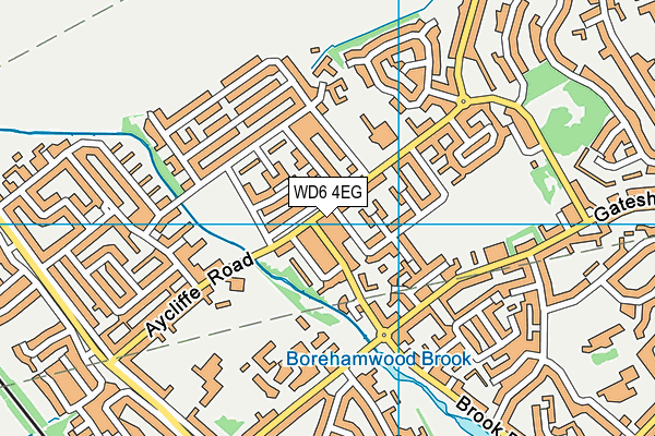 WD6 4EG map - OS VectorMap District (Ordnance Survey)
