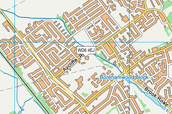 WD6 4EJ map - OS VectorMap District (Ordnance Survey)