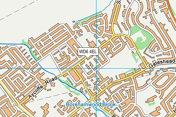 WD6 4EL map - OS VectorMap District (Ordnance Survey)