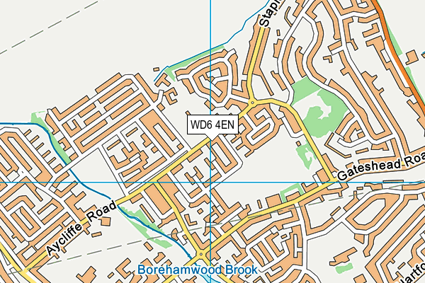 WD6 4EN map - OS VectorMap District (Ordnance Survey)
