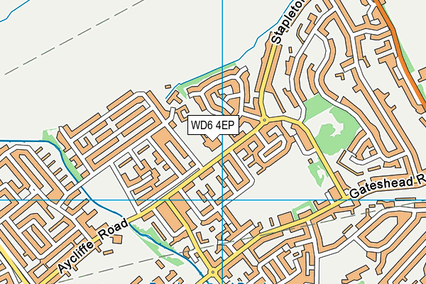 WD6 4EP map - OS VectorMap District (Ordnance Survey)