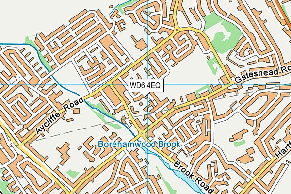 WD6 4EQ map - OS VectorMap District (Ordnance Survey)