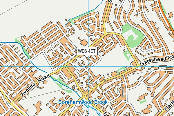 WD6 4ET map - OS VectorMap District (Ordnance Survey)