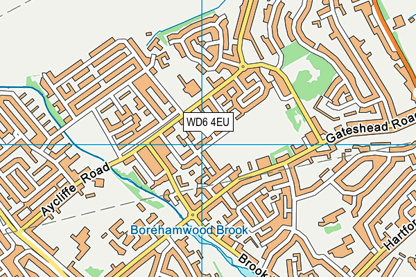 WD6 4EU map - OS VectorMap District (Ordnance Survey)