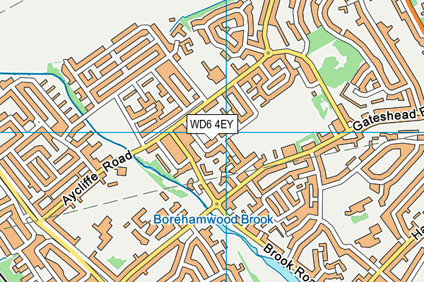 WD6 4EY map - OS VectorMap District (Ordnance Survey)