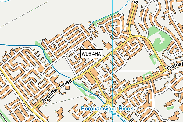 WD6 4HA map - OS VectorMap District (Ordnance Survey)