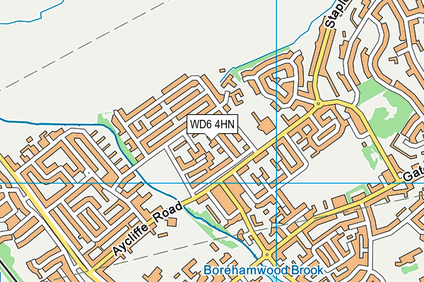 WD6 4HN map - OS VectorMap District (Ordnance Survey)